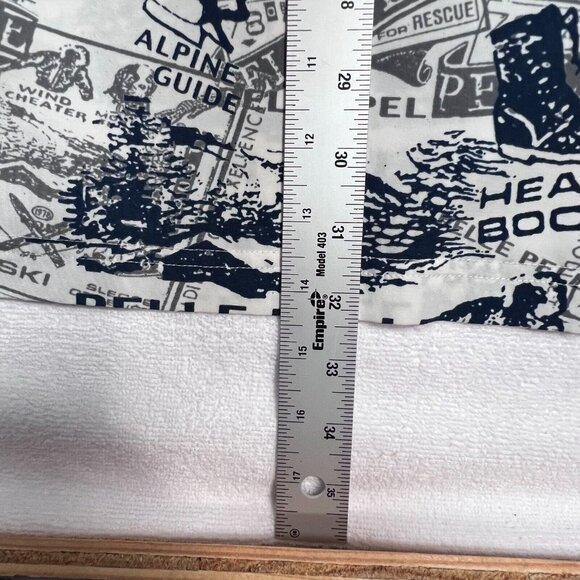 Pelle Pelle Marc Buchanan Shirt XXL AOP Mountain Ski Theme Long Sleeve Blue - Picture 11 of 13